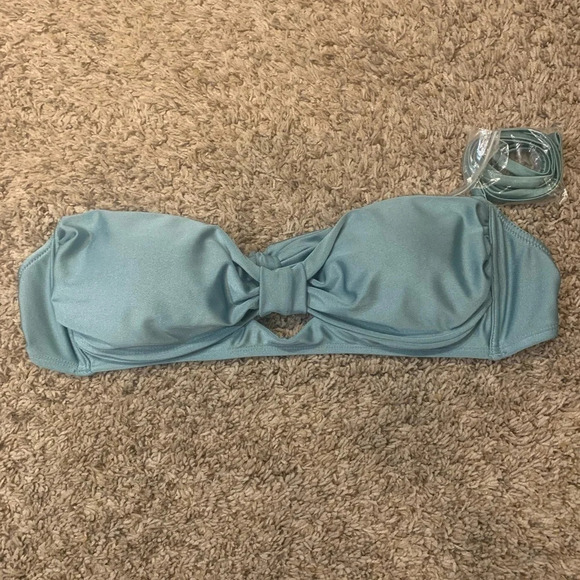 Nine West Front-Knot Bandeau Swim Top with strap size M - Picture 1 of 4